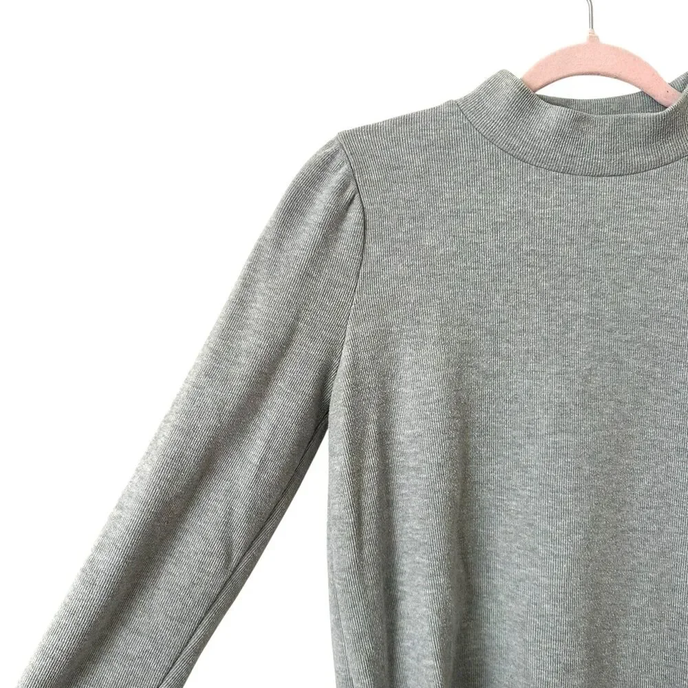 MADEWELL (Re)Sourced‎ Mockneck Puff Sleeve Top Sage Medium